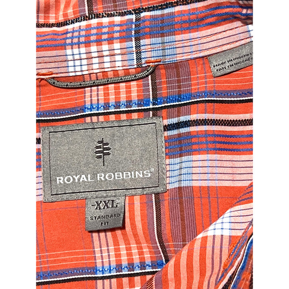 Royal Robbins XXL Plaid Short Sleeve Standard Fit Shirt Modal Button Down - Picture 9 of 9